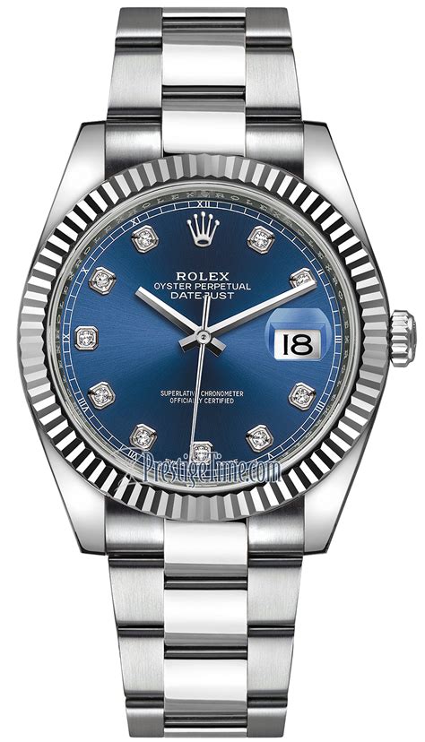 Rolex Datejust II 126334 Stanless Steel Diamonds Index Blue